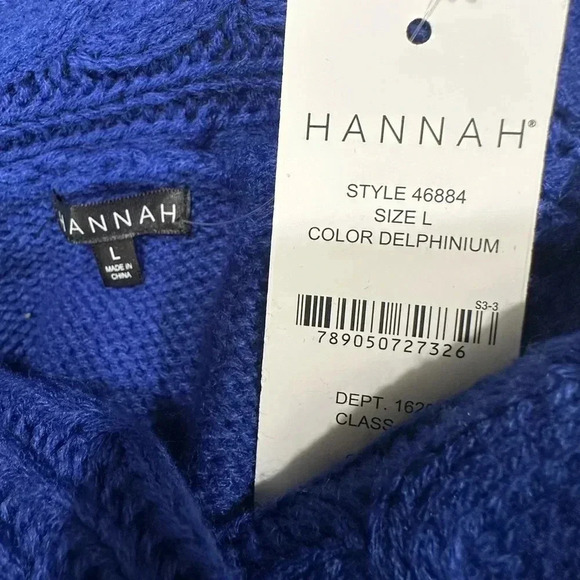 Hannah Women’s Blue Cowl Neck Sweater - Picture 8 of 12